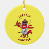 Humster Mobster 🦞 Funny Cartoon Gangster Keramik Ornament (Hinten)