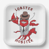 Humster Mobster 🦞 Funny Cartoon Gangster Pappteller (Vorderseite)