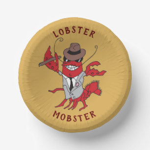 Humster Mobster 🦞 Funny Cartoon Gangster Pappteller