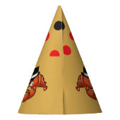 Humster Mobster 🦞 Funny Cartoon Gangster Partyhütchen (Rückseite)