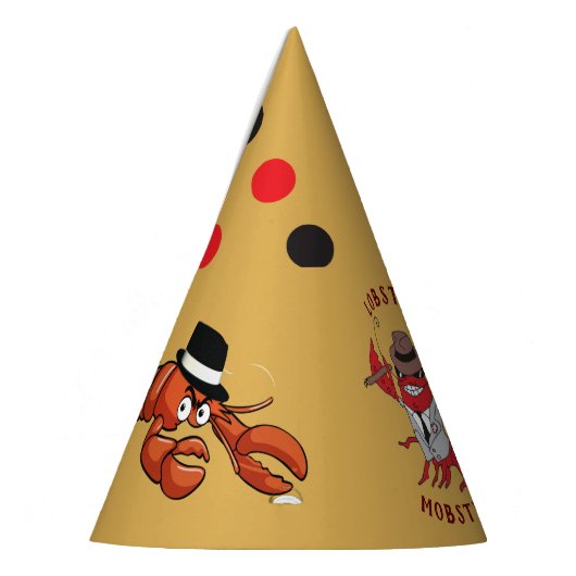 Humster Mobster 🦞 Funny Cartoon Gangster Partyhütchen (Links)