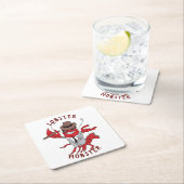 Humster Mobster 🦞 Funny Cartoon Gangster Rechteckiger Pappuntersetzer (Vor Ort)