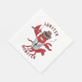 Humster Mobster 🦞 Funny Cartoon Gangster Serviette (Ecke)