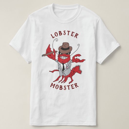 Humster Mobster 🦞 Funny Cartoon Gangster T-Shirt (Design vorne)