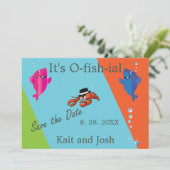 Humster Mobster Wedding Fish Theme Einladung (Stehend Vorderseite)