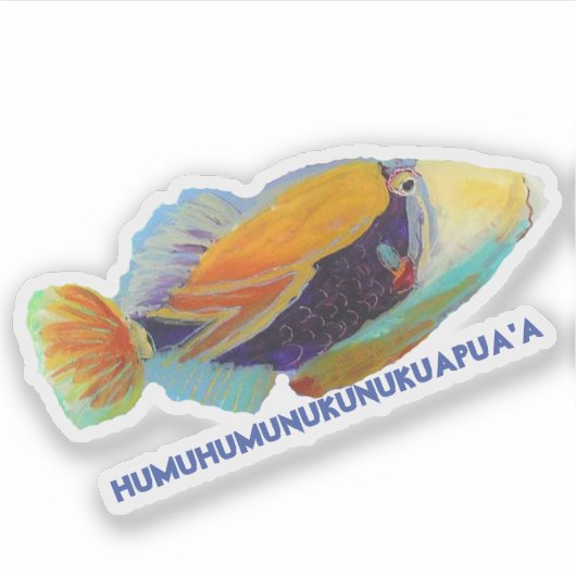 Humu Trigger Fish Hawaiian Sticker (Vorderseite)
