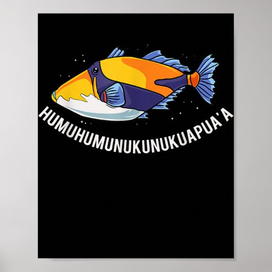 Humuhumunukunukuapua'a Hawaiian Staat Fish Poster (Vorne)