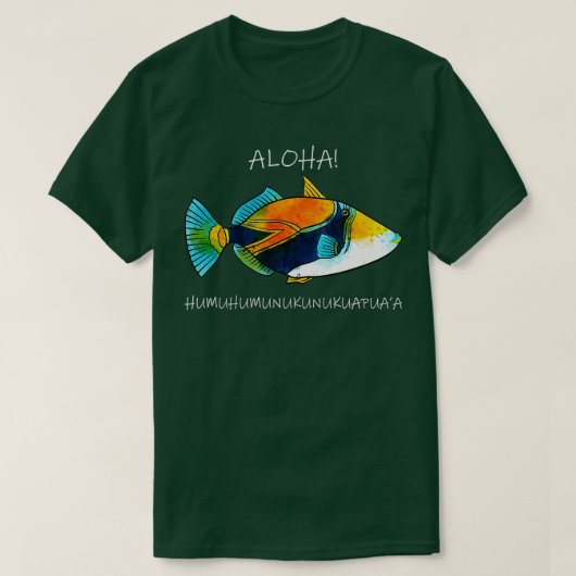 Humuhumunukunukuapuaa Olelo Hawaiian Reef riggerfi T-Shirt (Design vorne)