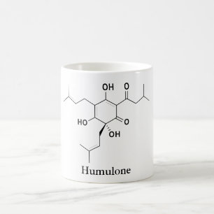Humulon-Molekül-Chemie Bierliebhaber Kaffeetasse