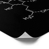 Humulone Molecule Geeky Beer Brewing Science Poster (Ecke)