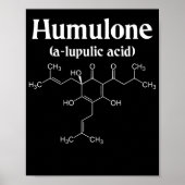 Humulone Molecule Geeky Beer Brewing Science Poster (Vorne)