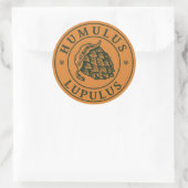 Humulus lupulus hop for craft runder aufkleber (Tasche)