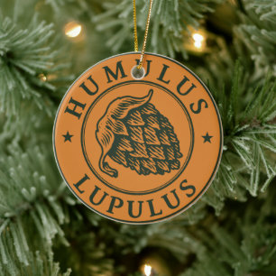 Humulus lupulus Hopfen für Craft-Bier Keramikornament