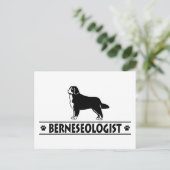 Humurer Bernese Mountain Dog Postkarte (Stehend Vorderseite)