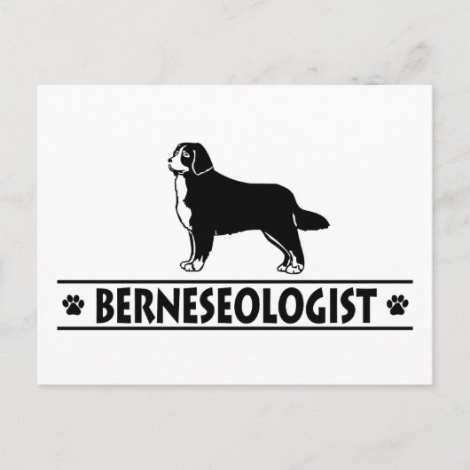 Humurer Bernese Mountain Dog Postkarte (Vorderseite)