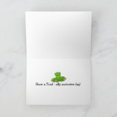 Humurer Cartoon Frog Birthday Karte (Innenseite)