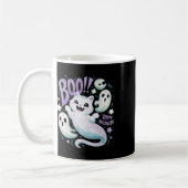Humurer Ghost Cat Boo Kitty Halloween Kaffeetasse (Links)