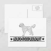 Humurer Goldendoodle Postkarte (Vorne/Hinten)