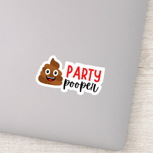 Humurer Party Pooper Aufkleber