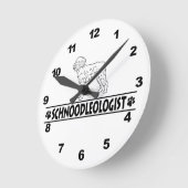 Humurer Schnoodle Runde Wanduhr (Winkel)