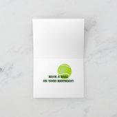 Humurer Tennis Geburtstagskarte Karte (Innenseite)
