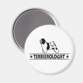 Humurer tibetischer Terrier Magnet (Vorderseite/Rückseite)