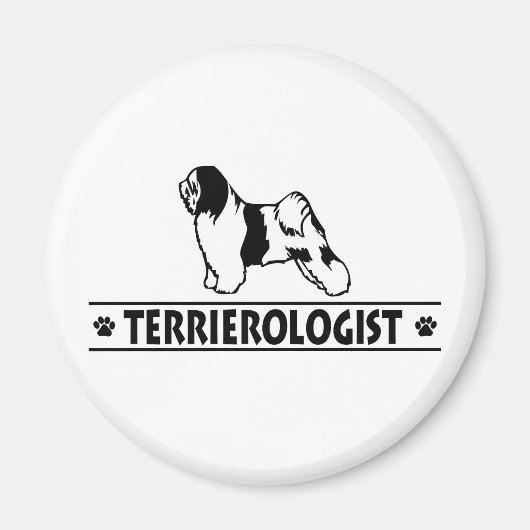Humurer tibetischer Terrier Magnet (Vorne)