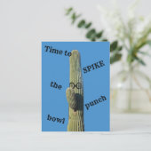 Humures Cactus Party Einladungspostkarte (Stehend Vorderseite)