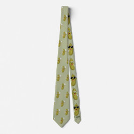 Humurore Green Dill Pickle Neck Tie Krawatte