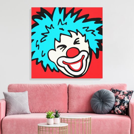 Humus clown Grafik-Leinwand-Wrapper Leinwanddruck (Insitu (Wohnzimmer))