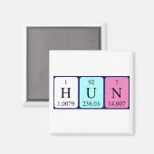 Hun Periodenmagnet Magnet (Vorderseite/Rückseite)