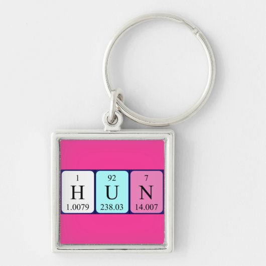 Hun periodischer Tabellennummerring Schlüsselanhänger (Vorne)