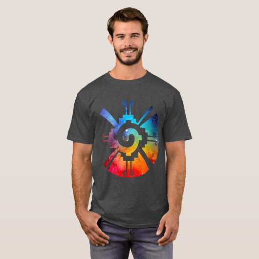 Hunab Ku Aztec Mayan Galaxy Symbol T-Shirt (Vorne ganz)