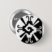Hunab Ku-Black und White Button (Vorne & Hinten)