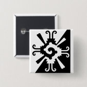 Hunab Ku-Black und White Button (Vorne & Hinten)