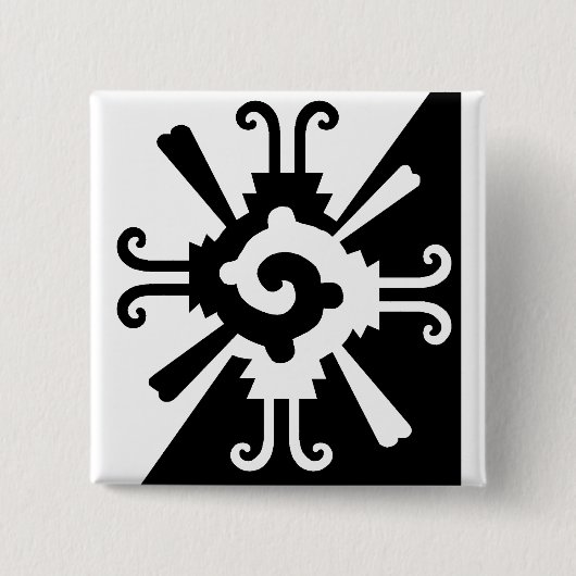 Hunab Ku-Black und White Button (Vorderseite)