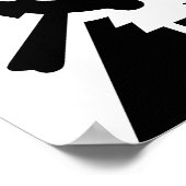 Hunab Ku-Black und White Poster (Ecke)