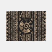 Hunab Ku Gold auf Schwarzem Fleecedecke (Vorderseite (Horizontal))