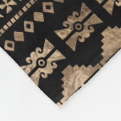 Hunab Ku Gold auf Schwarzem Fleecedecke (Ecke)