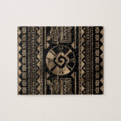 Hunab Ku Gold auf Schwarzem Puzzle (Horizontal)