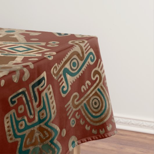 Hunab Ku Gold rot und aquamarin Tischdecke (Beispiel)