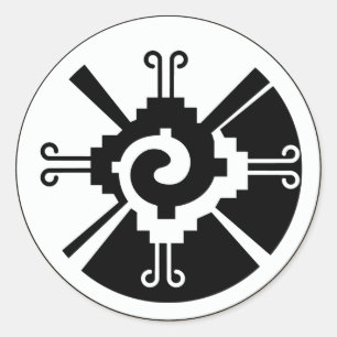 Hunab Ku - Maya-Gottheit Runder Aufkleber