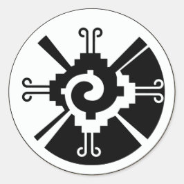 Hunab Ku - Mayan Deity Runder Aufkleber