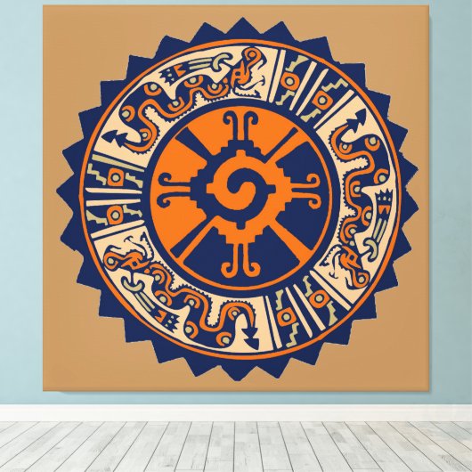 Hunab Ku Mayan Diety Leinwanddruck (Insitu (Holzboden))