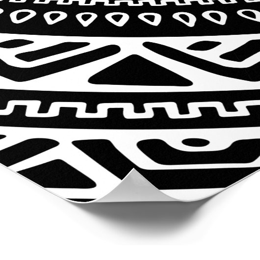 Hunab Ku Mayan Symbol Schwarz und Gold Poster (Ecke)