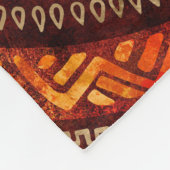 Hunab Ku Mayasymbol brannte Orange und Gold Fleecedecke (Ecke)