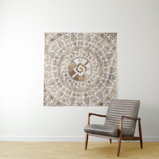 Hunab Ku Pastellgold #2 Wandteppich (Beispiel (Horizontal))