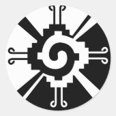 Hunab Ku Runder Aufkleber (Vorderseite)