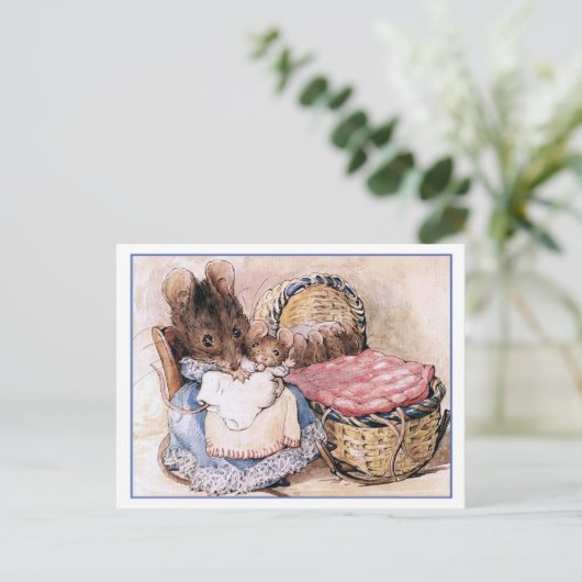 Hunca Munca und ihre Babys von Beatrix Potter Postkarte (Stehend Vorderseite)