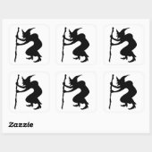 HUNCHBACK HALLOWEEN WITCH QUADRATISCHER AUFKLEBER (Blatt)